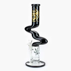 14" Xtream Kink Zong Glass Water Bong