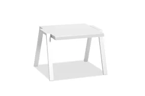 22 X 18 X 16 White Aluminum Side Table By Homeroots