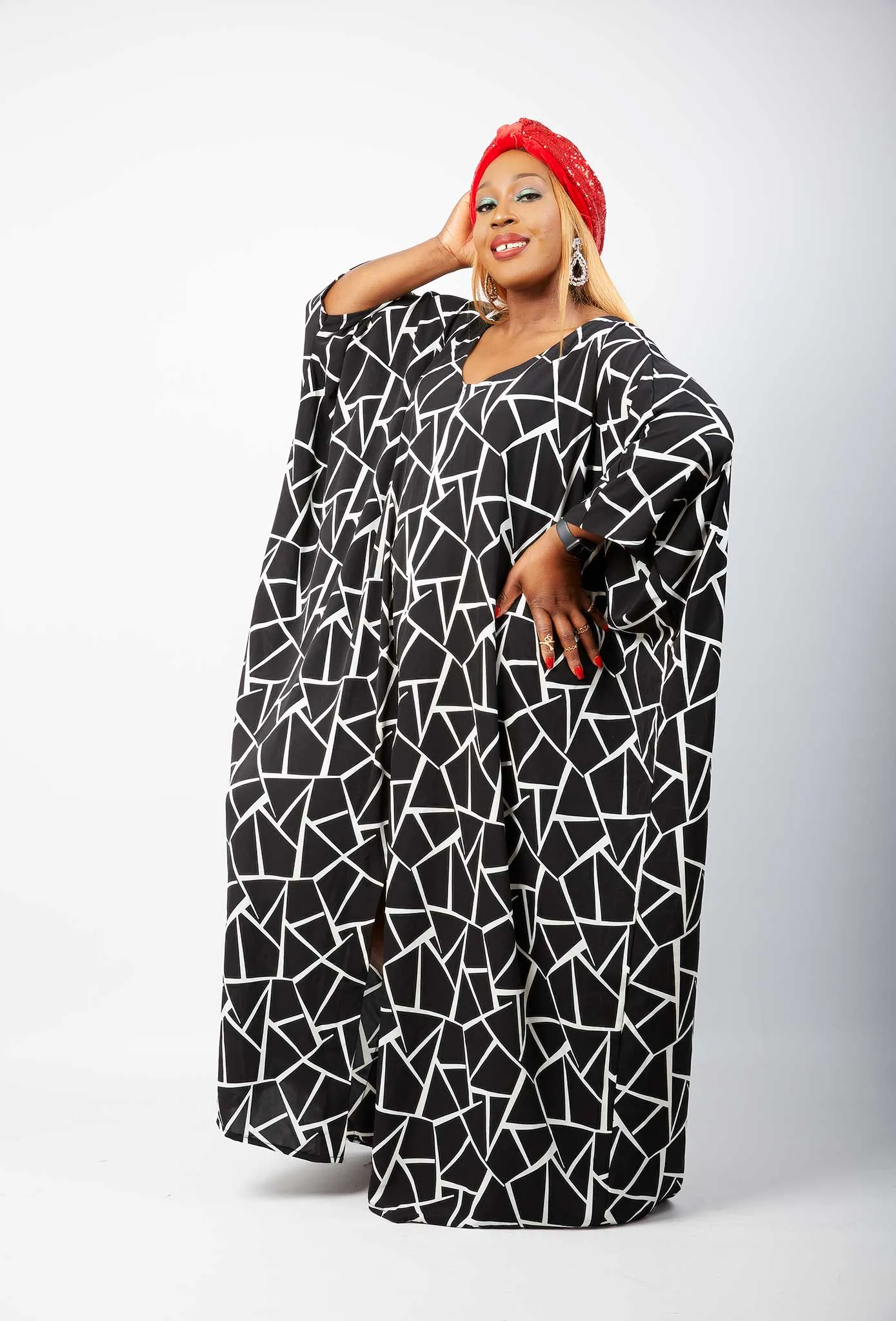 African Inspired Kaftan Boubou Bubu Maxi Dress - Lotanna