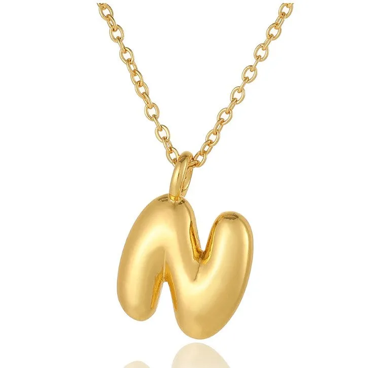 Bubble Initial Necklace