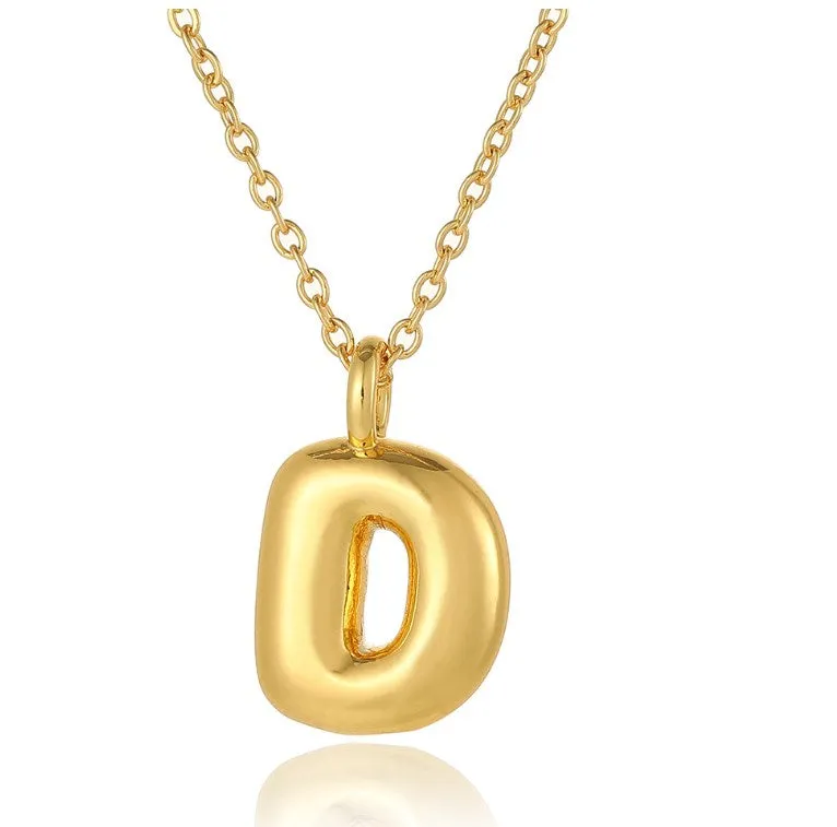 Bubble Initial Necklace