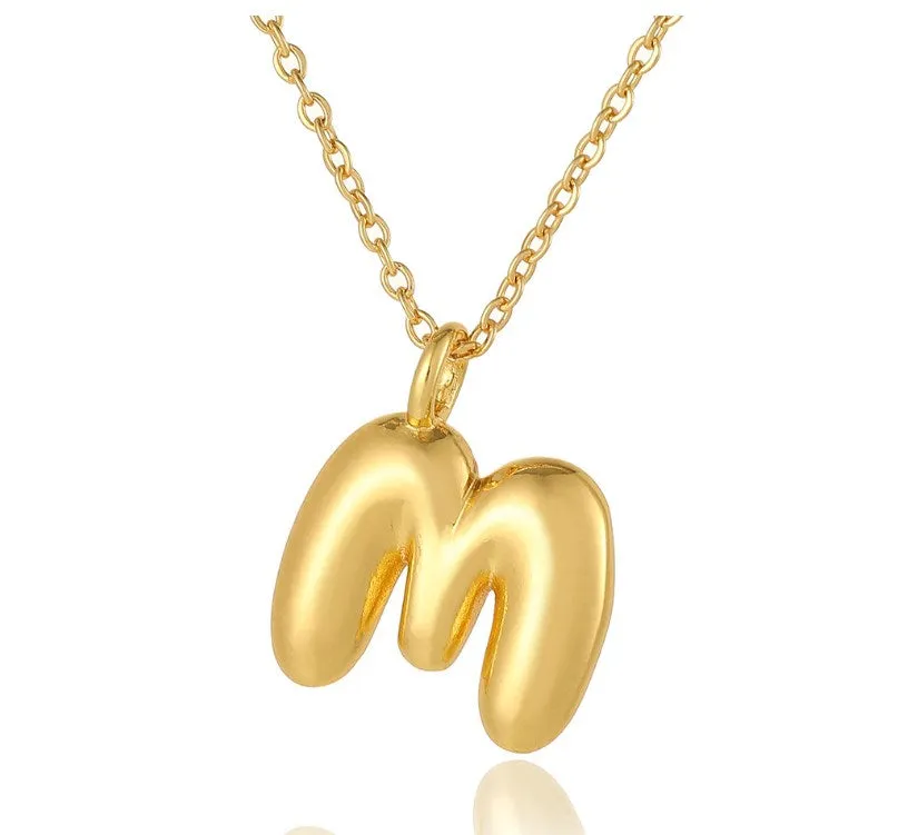 Bubble Initial Necklace