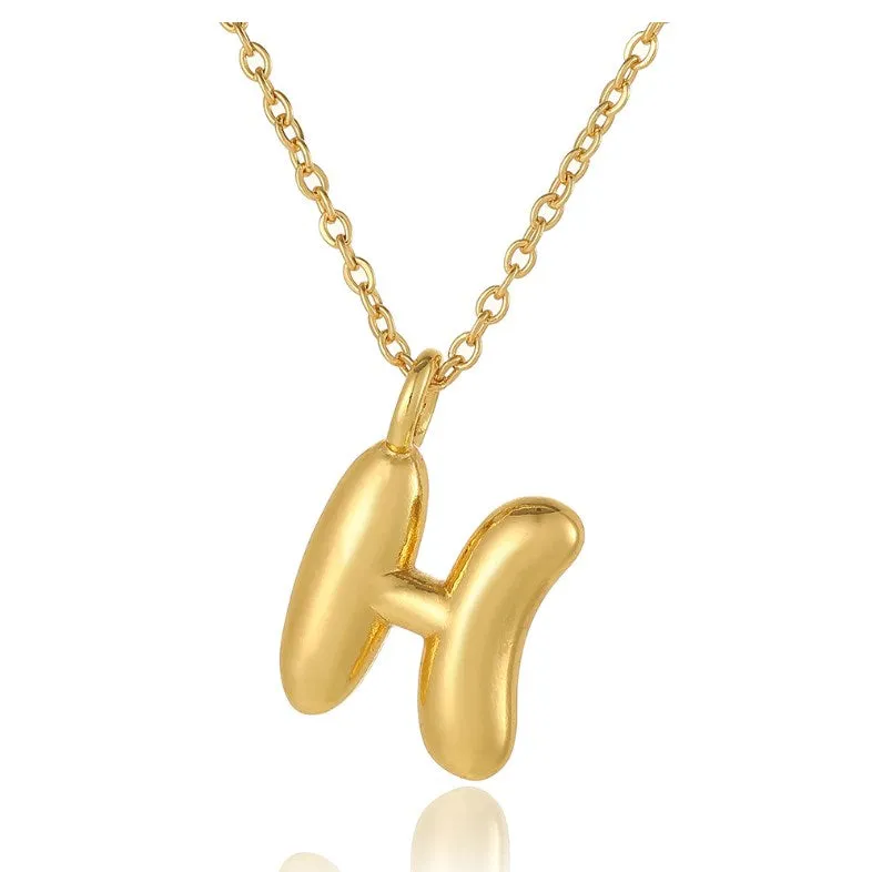 Bubble Initial Necklace