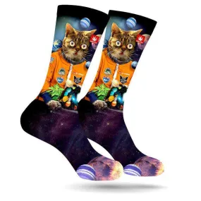 CATSTRONAUT WEED MARIJUANA STONER SOCKS