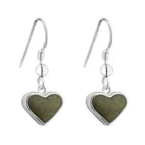 Connemara Marble Heart Drop Earring