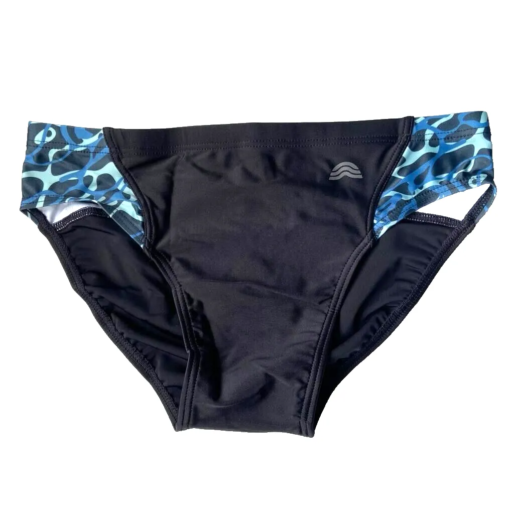 Costume da uomo AQUARAPID art. PAPUAN slip nero piscina/mare