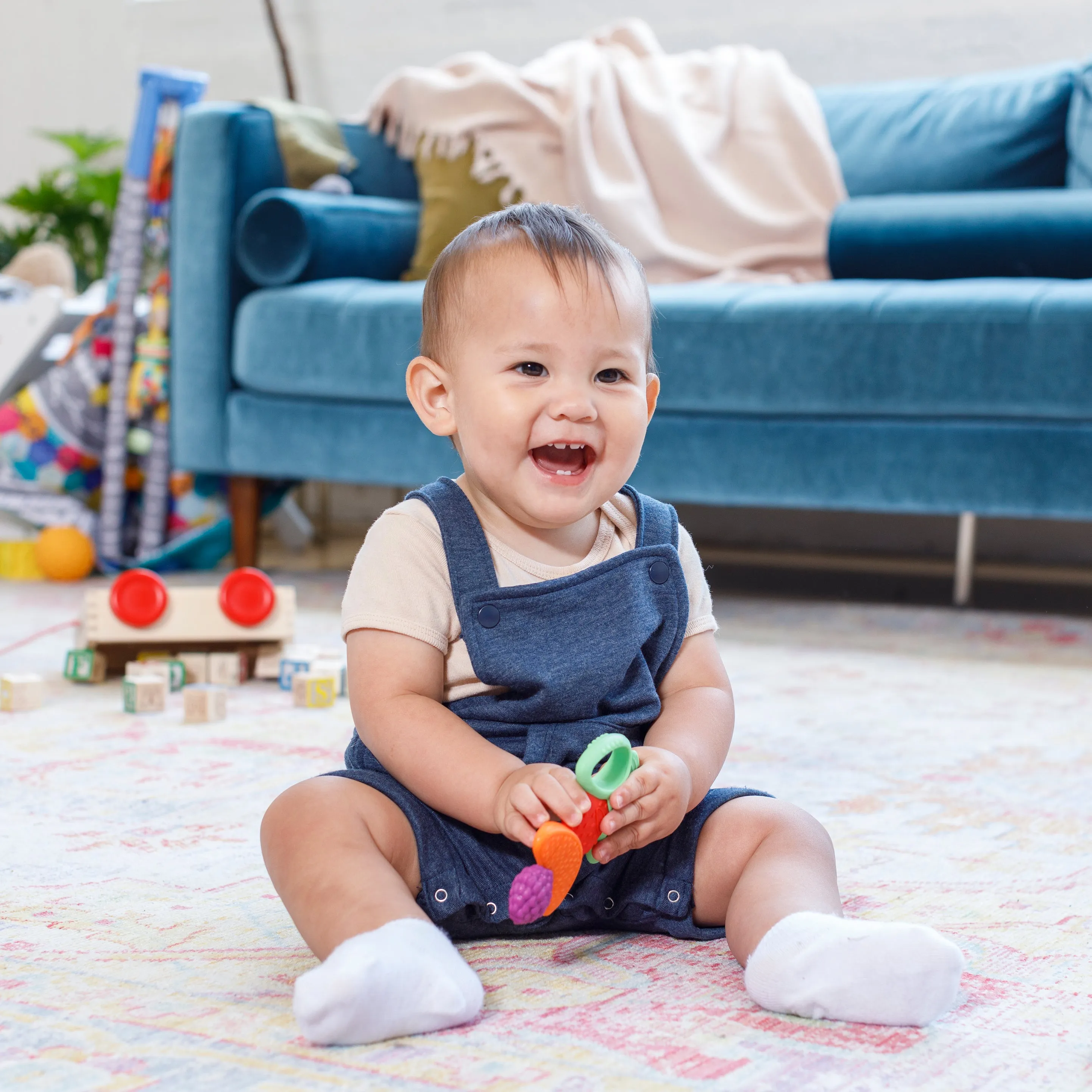 Lil' Nibbles Textured Silicone Teether - Fruit Kabob