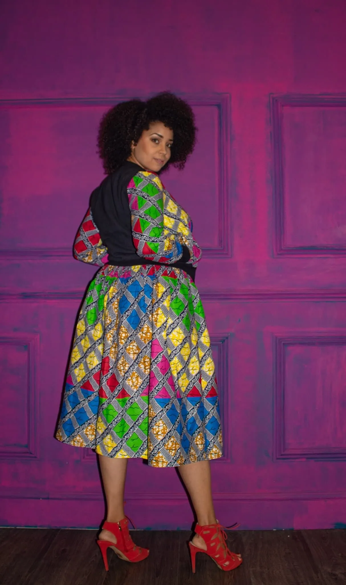 New in Mixed Print Ankara Bomber Jacket