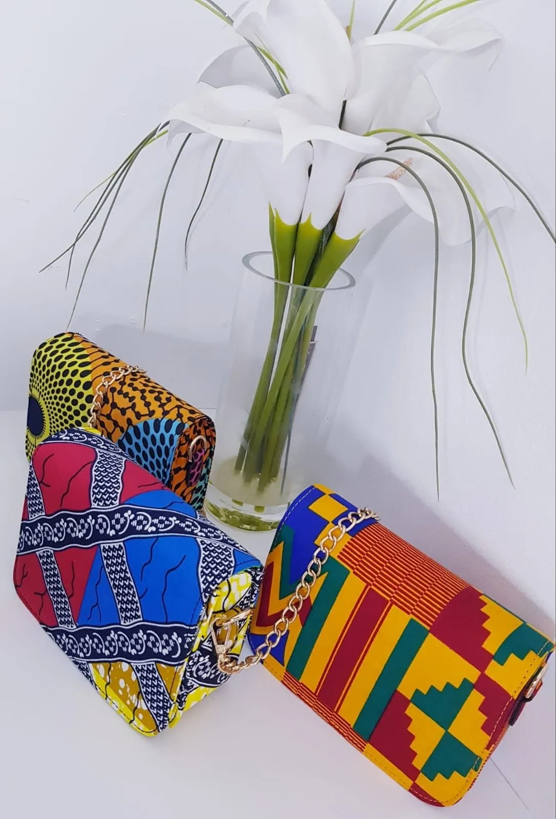 Nikka African Print Shoulder Bag | Small African Print Chain Bag