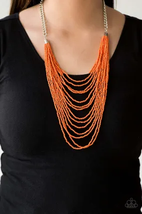 Paparazzi Accessories  - Bora Bombora #N412 Box 5 - Orange Necklace