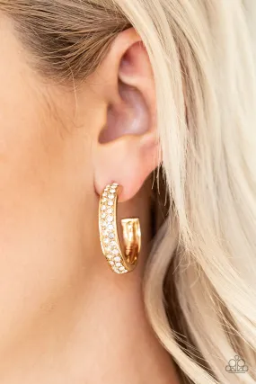 Paparazzi Earring ~ Cash Flow Gold Hoop Earring