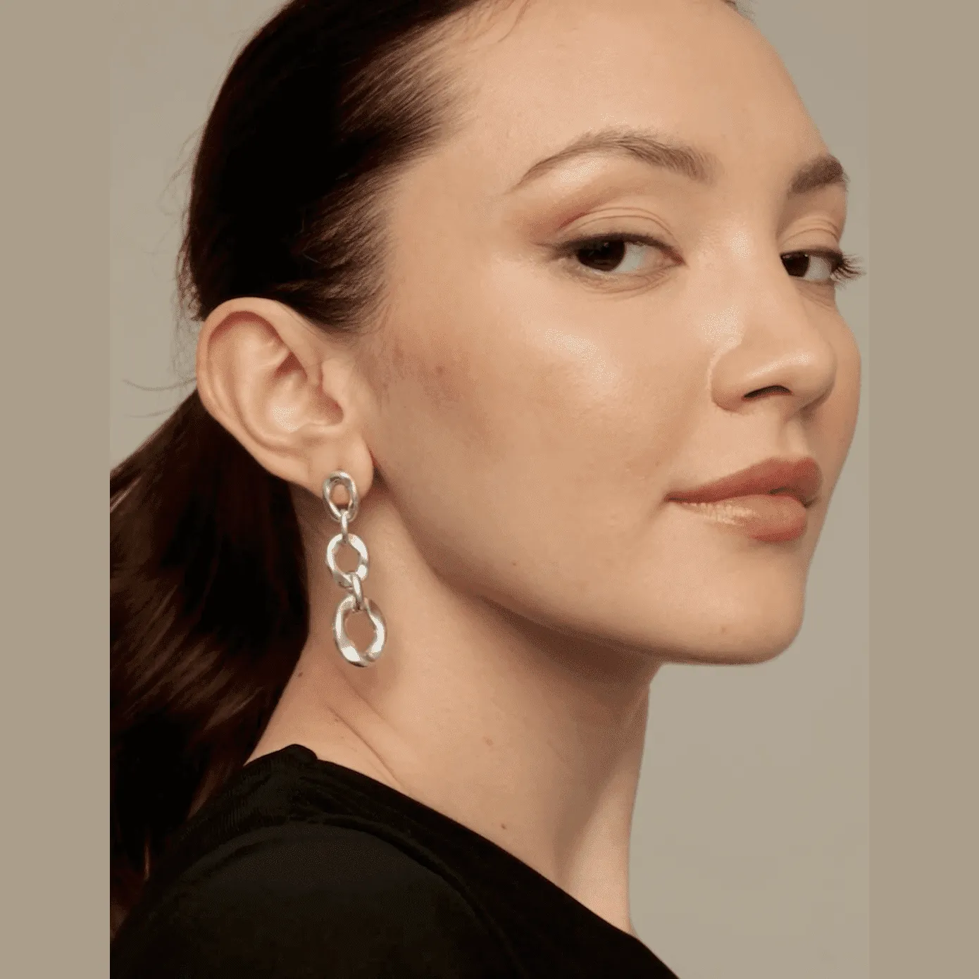 UNOde50 "YOLO" Silver Three-Link Earrings