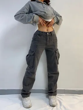 Women Straight Cargo Jeans