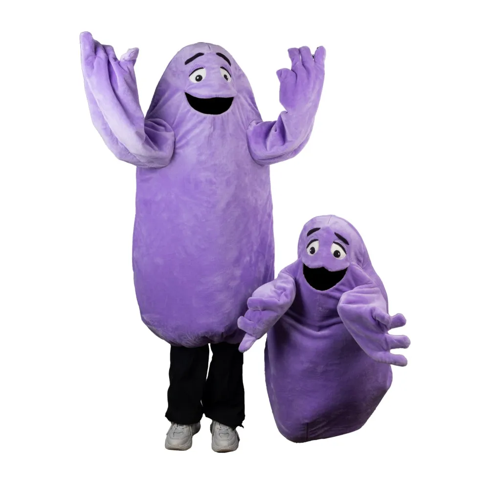 Xcoser Grimace's Birthday Monster Mascot Purple Eggplant All-in-one Doll Costume Cartoon Cosplay Unisex Halloween Cosplay